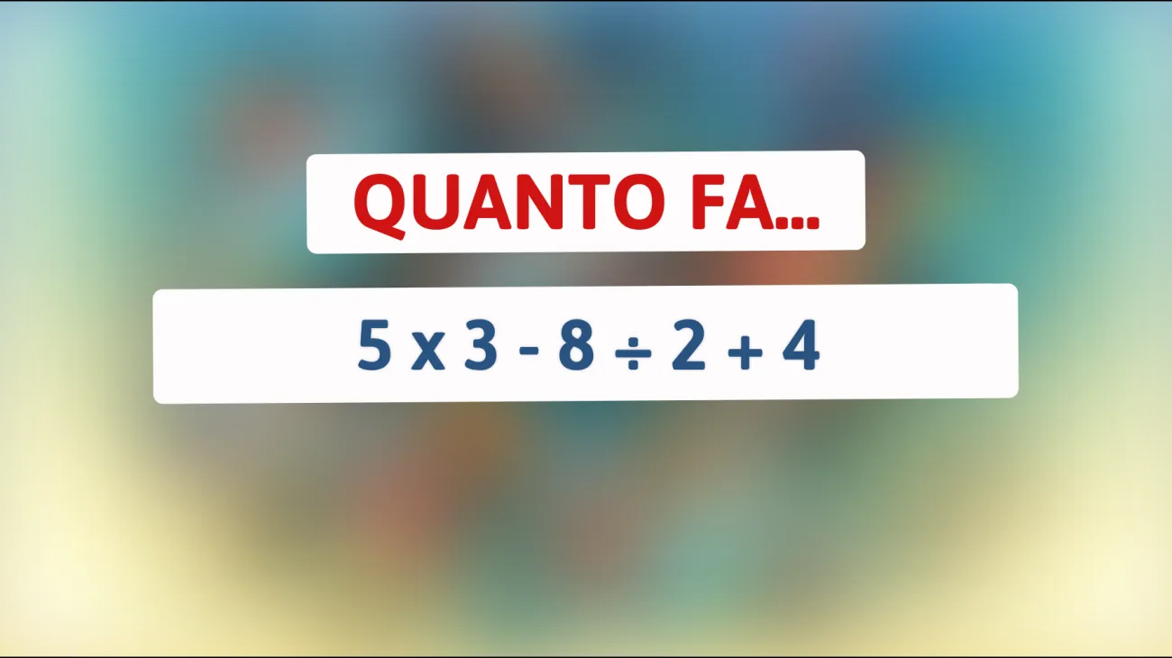 Solo i veri geni riescono a risolvere questo semplice calcolo: hai il coraggio di provarci? 🤔💡"