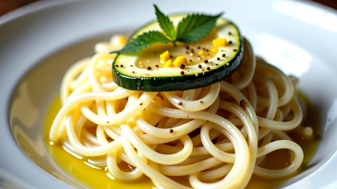 trofie al limone zucchine novelle ricotta cremosa croccanti"
