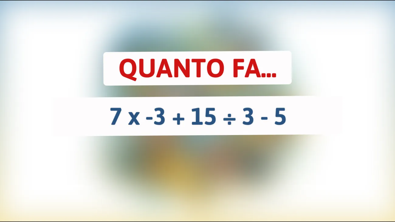 \"Se riesci a risolvere questa sfida matematica sei un vero genio: solo il 1% ci riesce!\""