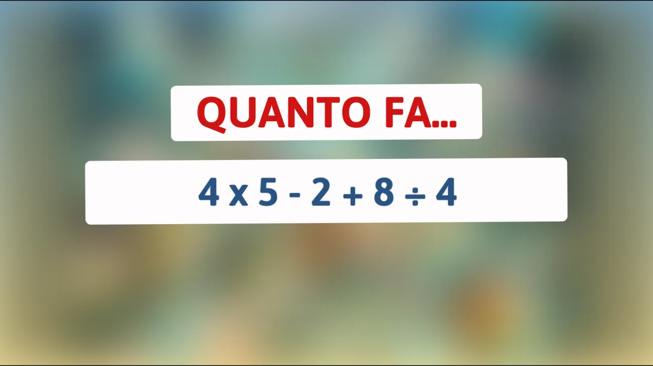 \"Sei abbastanza intelligente per risolvere questo semplice calcolo matematico che quasi nessuno indovina?\""