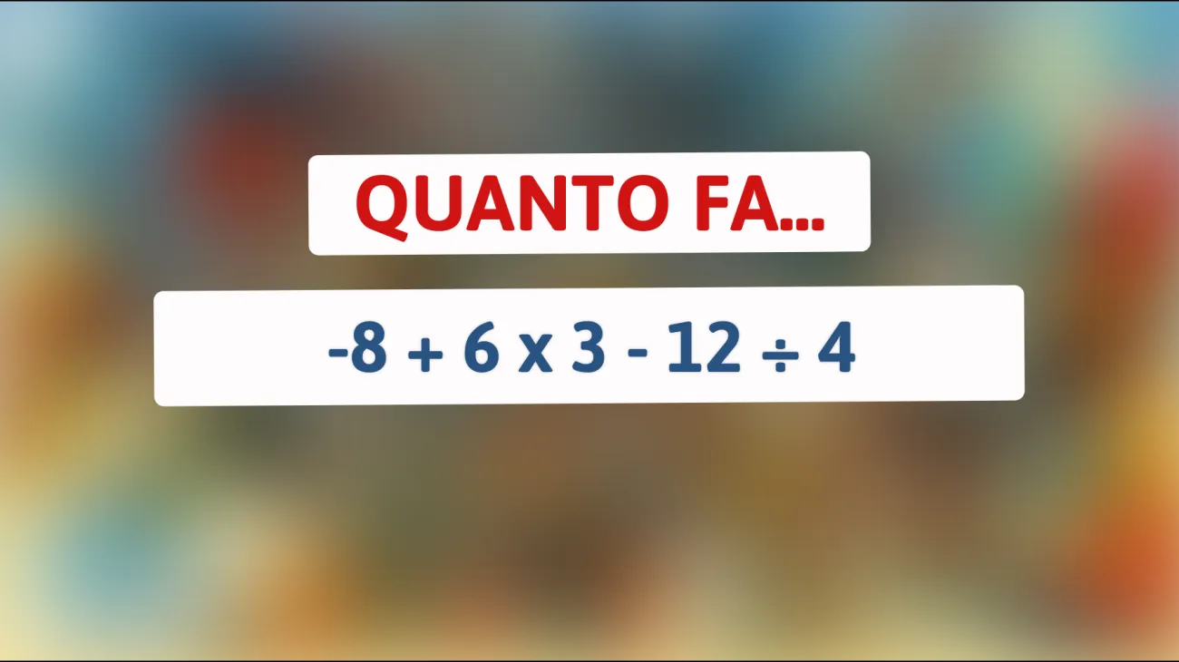 \"Smaschera il tuo genio interiore: riesci a risolvere questo indovinello matematico che inganna tutti?\""