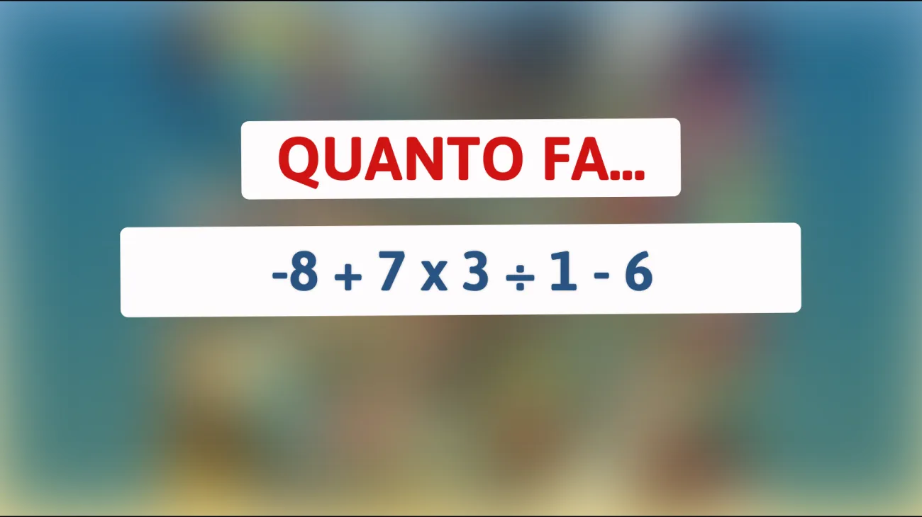 \"Solo l'1% delle persone riesce a risolvere questa equazione: metti alla prova la tua intelligenza!\""