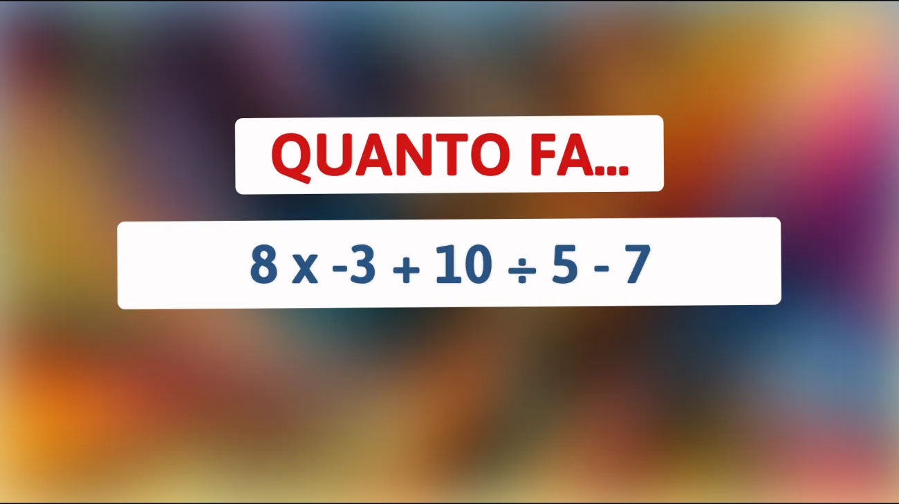 Mettiti alla prova con questo indovinello matematico: Sei in grado di risolvere l'operazione che sfida i limiti della logica?"