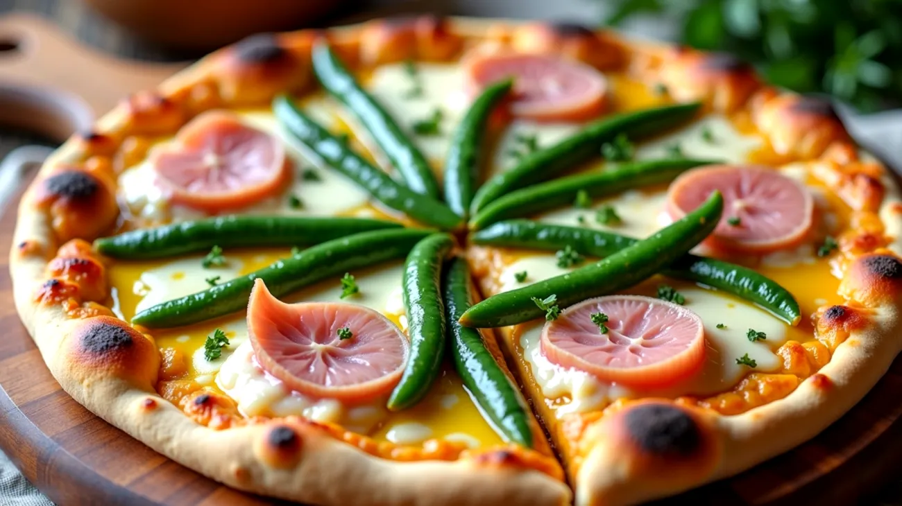 Pizza stirata lunga tonno fagiolini"