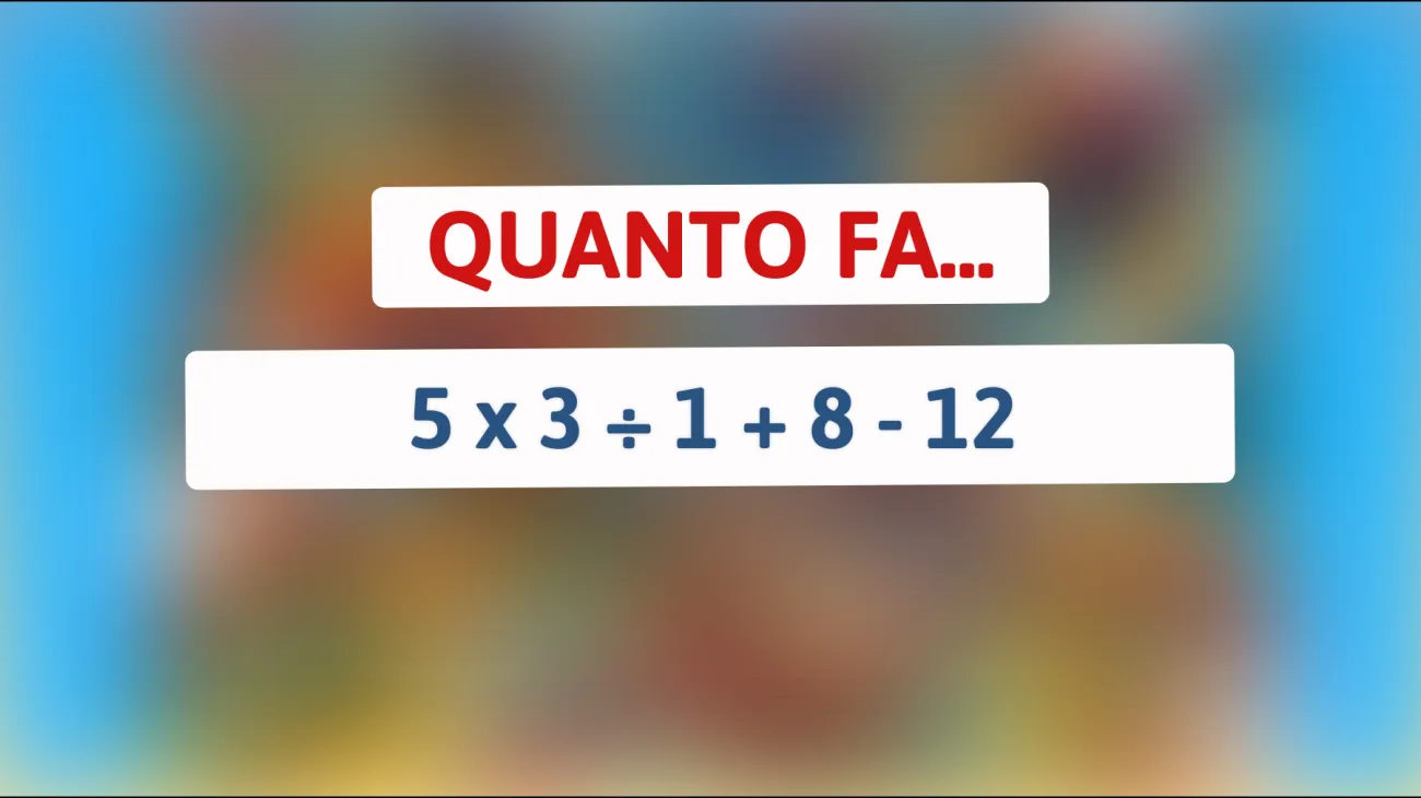 Scopri se sei un vero genio risolvendo questo indovinello matematico che ha confuso tutti!"