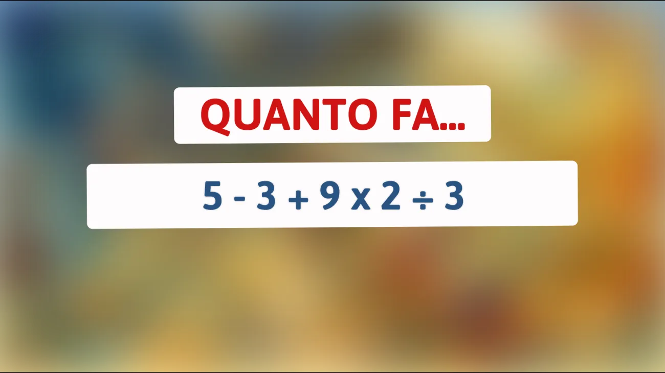 Scopri se sei un vero genio risolvendo questo semplice indovinello matematico: solo l'1% delle persone riesce a farlo!"