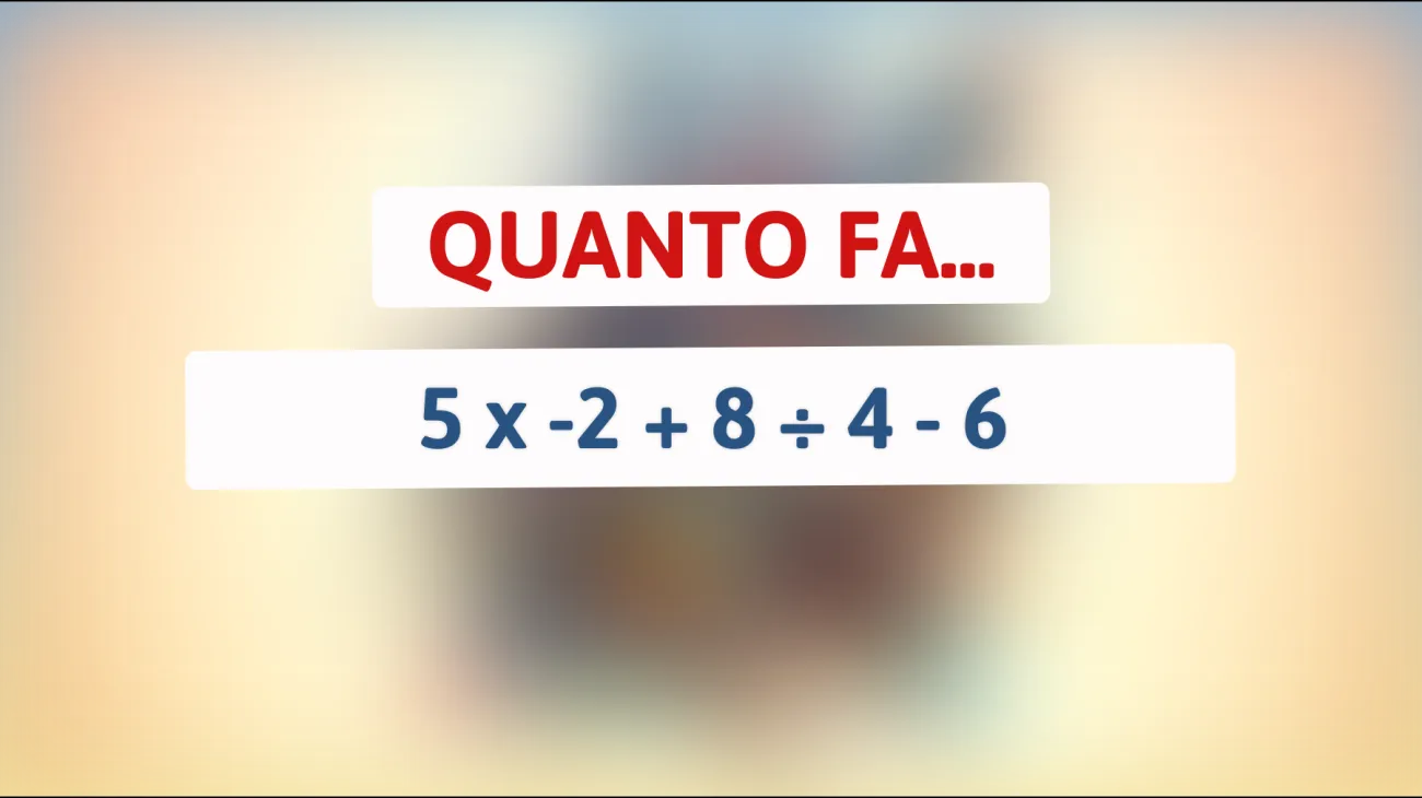 Sei abbastanza geniale per risolvere questo enigma matematico? Scoprilo ora!"