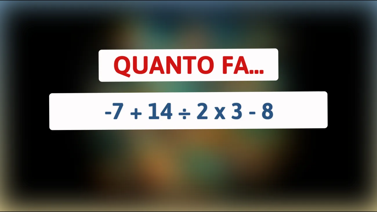 Solo i veri geni risolvono questo enigma matematico in 10 secondi! Sei uno di loro? Scoprilo subito!"