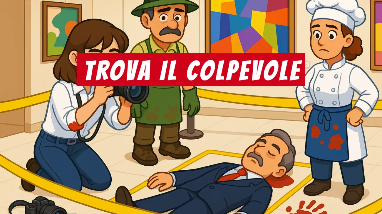 Solo le menti più brillanti riusciranno a risolvere questo misterioso omicidio tra arte e indizi: accetti la sfida?"