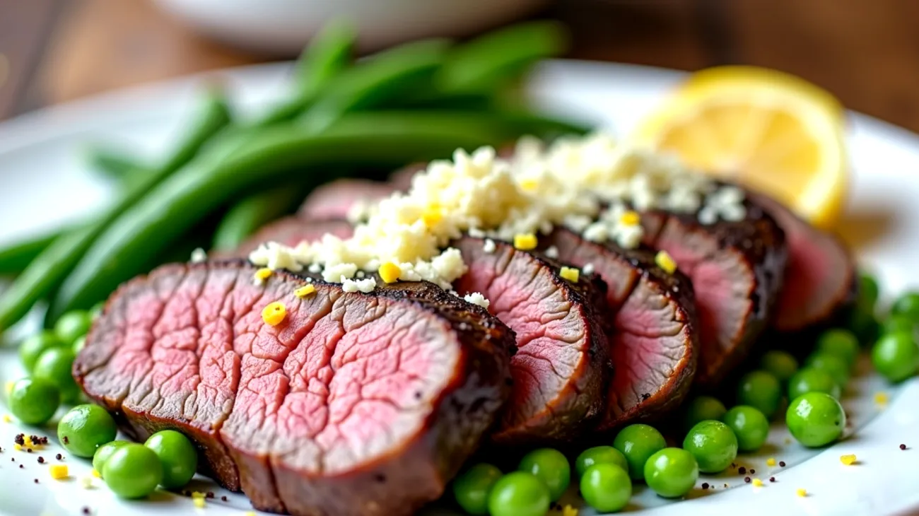 Tagliata di manzo limone pecorino toscano"