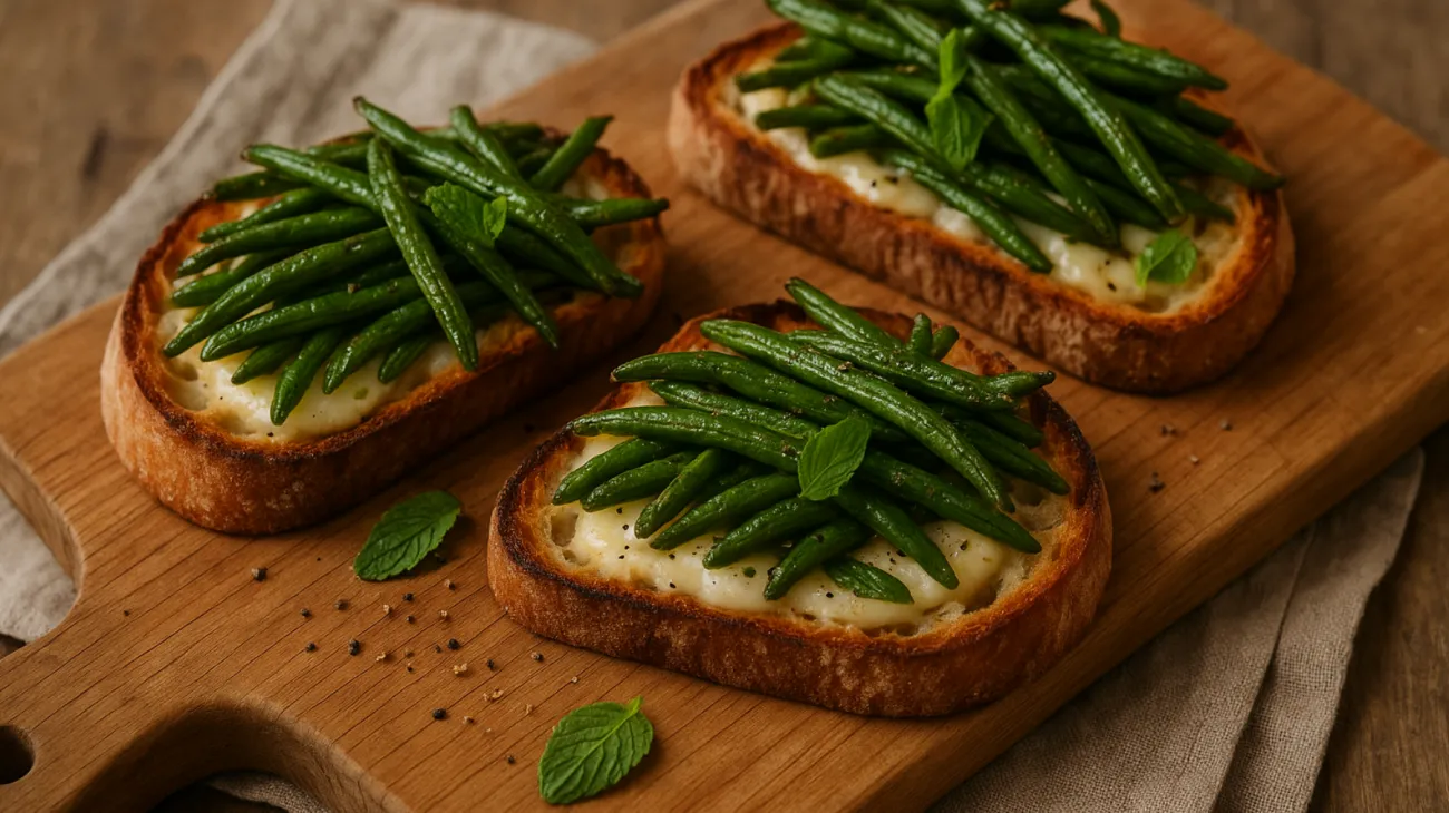 bruschetta taleggio fagiolini croccanti"