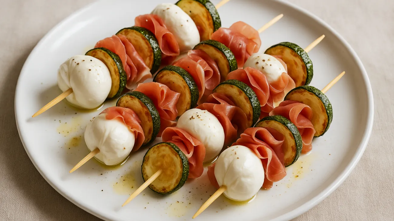 burrata di Andria zucchine croccanti prosciutto crudo strappato"