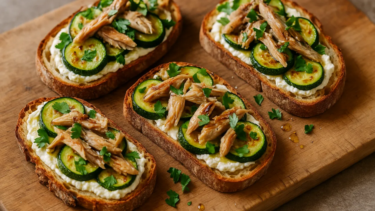 sgombro pane casereccio ricotta fresca"